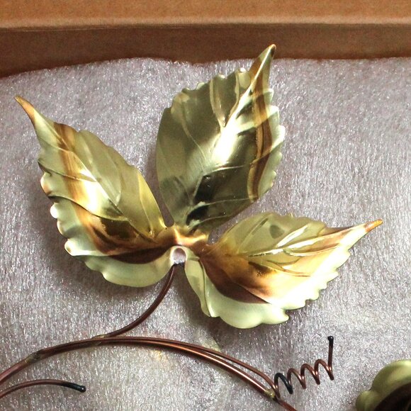 2 Pieces - Copper and Gold Color Home Interiors and Gifts Metal Leaves Decor - Picture 9 of 9